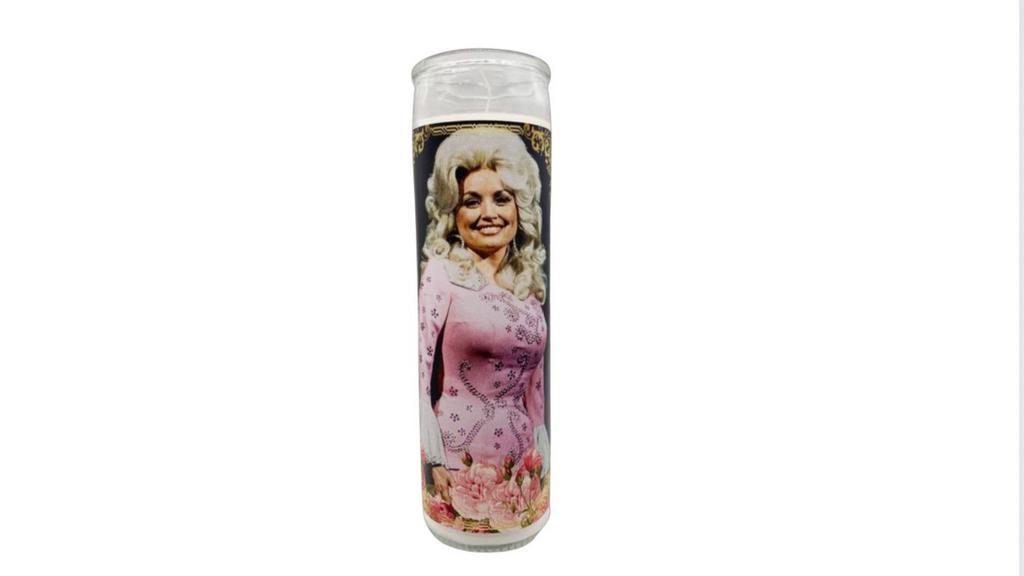 Dolly Candle · Instantly turn any space into Dollywood with this unscented, tall candle celebrating the country music legend.