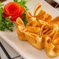 Crab Cheese Wonton · Six made fresh to order, crispy deep fried wontons stuffed with crab and cream cheese filling!