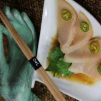 Yellowtail Sashimi* · With jalapeno and ponzu sauce.