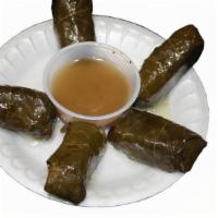 Dolmas (5 Pcs) · Combination of rice, parsley, onions, dill garlic, olive oil, and a twist of lemon juice, st...