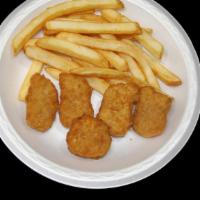 Kid'S Chicken Strips · Comes with your choice of fries or rice.