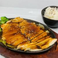 Chicken Teriyaki · served with miso soup and white rice
