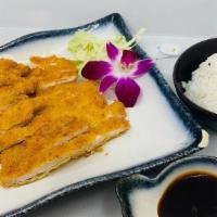 Chicken Katsu · served with miso soup and white rice