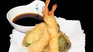 Tempura Mixed · Lightly fried two shrimp and three vegetables in tempura batter.