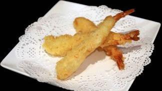 Tempura Shrimp · Three pieces of lightly fried shrimp in tempura batter.