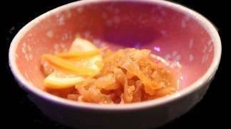 Jelly Fish · Marinated jelly fish with sesame.