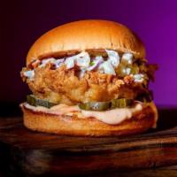 Classic Fried Chicken Sandwich · Southern fried and hand breaded chicken breast seasoned with our signature spice blend in be...