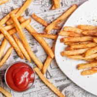 Seasoned Thin Fries · Seasoned salt, served with your choice of one sauce.