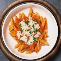 Vodkalicious Pasta (Penne) · Creamy tomato and white sauce blend cooked with fresh penne.