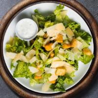 Romaine Dictator Salad · (Vegetarian) Romaine lettuce, house croutons, and parmesan cheese tossed with Caesar dressing.