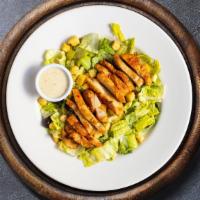 Here Comes Chicken Ceasar Salad! · Romaine lettuce, grilled chicken, house croutons, and parmesan cheese tossed with caesar dre...