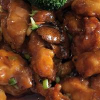 Orange Chicken Or Beef · Hot and spicy. Golden crispy, lightly battered stir fried chicken or beef, with broccoli and...