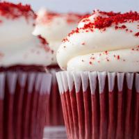 Red Velvet Cupcake · Freed's red velvet cupcake topped with our signature cream cheese icing and red velvet cake ...