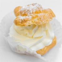 Cream Puff · Delicious pate a choux dough filled with our signature Bavarian cream and fresh whipped crea...