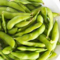 Edamame · Lightly salted, steamed Japanese soy beans.