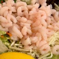 Shrimp Louie · Fresh greens, mozzarella cheese, deli meats, black olives, tomatoes and tender Oregon bay sh...