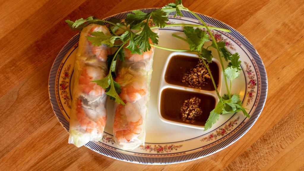 Steam Spring Rolls · Steam shrimp and steam pork rolled in rice paper with variety vegetables, served with peanuts sauce..

Consuming raw or undercooked meats, poultry, seafood, shellfish, or eggs may increase your risk of food borne illness, especially if you have certain medical conditions.
