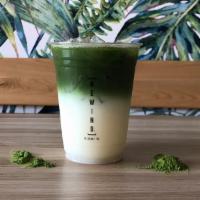 Iced Matcha Latte · Milk + matcha + sweetened with pure cane sugar. Contains Dairy. Dairy free substitutes avail...