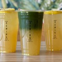 Immuni-Tea · Immuni-tea boosting made with fresh ginger, lemon, honey, & your choice of tea.