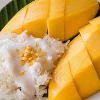 Sweet Mango With Sweet Coconut Sticky Rice · Vegan and gluten sensitive.