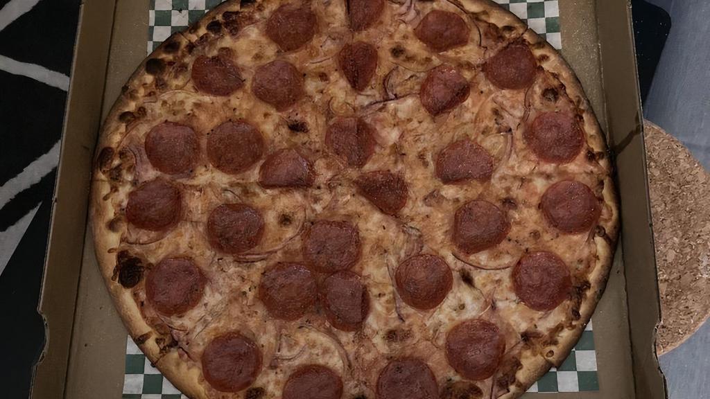 Supreme · Pepperoni, sausage, mushrooms, onions and green peppers.