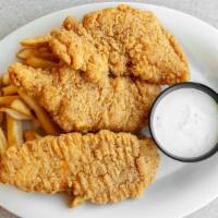 Chicken Strips & Fries · Favorite. All white chicken tenders fried to perfection.
