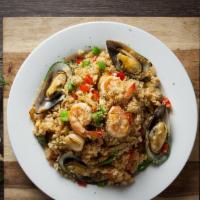 Italian Seafood Fried Rice · shrimp,scallop,mussel,pepper,mushroom.