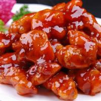 Sweet & Sour Chicken甜酸鸡 · Cubed Chicken are coated in a mouthwatering sweet and sour sauce prepared with simple ingred...