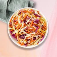 Coleslaw · Shredded cabbage, carrots, mayonnaise and apple cider vinegar.