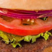 Hamburger · Made with Chipotle Mayo, Lettuce, Tomato, & Onion.
