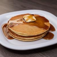 3 Pancakes · Three buttermilk pancakes with house-made buttermilk syrup.