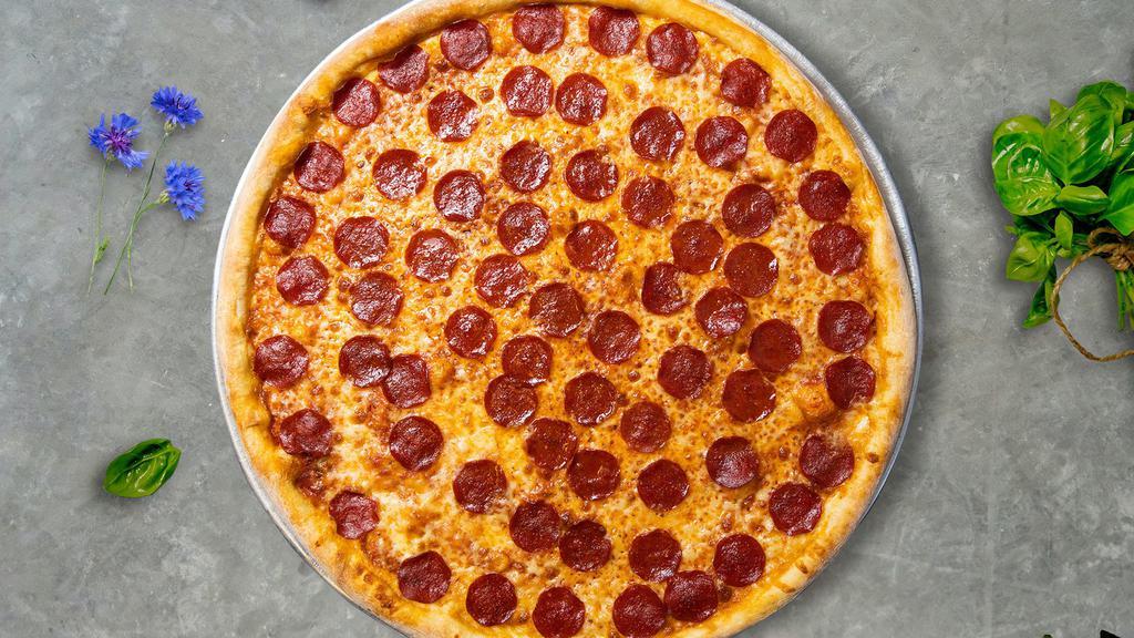 Poppin' Pepperoni Pizza · Pepperoni and mozzarella cheese baked on a hand-tossed dough.