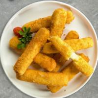 Cheese Chaser Sticks · 10 Mozzarella cheese sticks battered and fried until golden brown.