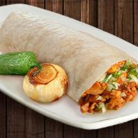Burrito Regular · Burrito your basic yummy 13 inches tortilla burrito with your choice of meat, rice, beans, o...