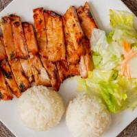 Chicken Teriyaki · Boneless Chopped.
(Items Include Rice, Salad, and Sauce)