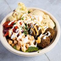 The Vegetarian'S Dream Bowl · Our falafel is made from scratch with garbanzo beans and spices. 10 Falales served with rice...