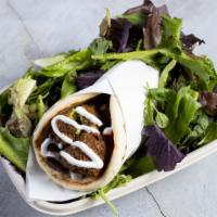 The Vegetarian'S Gyro · Our falafel is made from scratch with garbanzo beans and spices served in hot pita bread. Se...