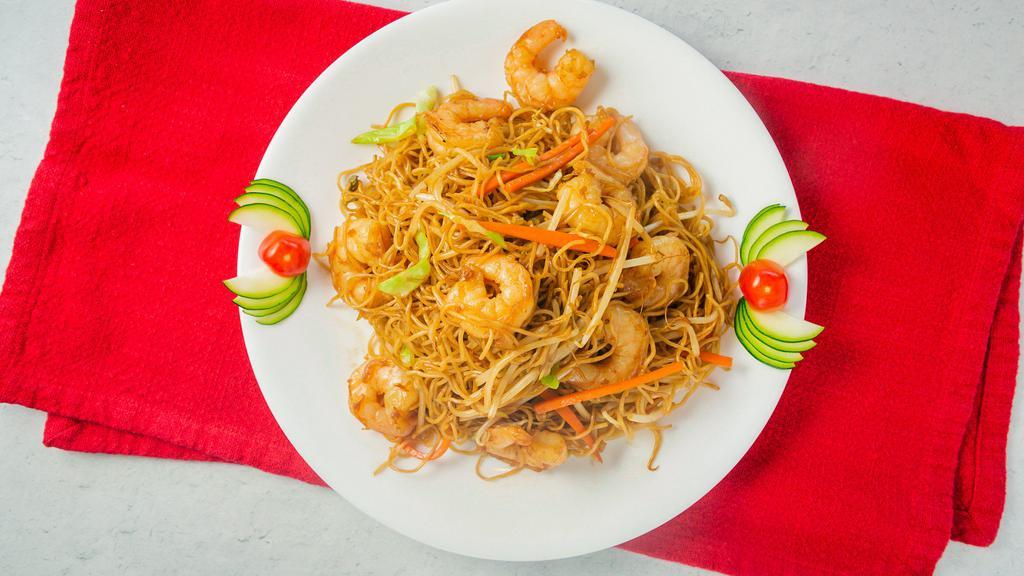 Firecracker Shrimp Noodles · Spicy. A Salt Lake favorite! Served spicy and fresh with pan-fried noodles. Bean sprouts, cabbage, shrimp, and ginger.