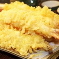 Shrimp Tempura (6) · Lightly battered shrimp served with tempura dipping sauce.