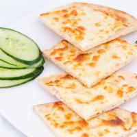 Cheese Pie · Flat dough topped with a blend of mozzarella cheese.