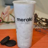 Creamy Tar-Oreo · Taro and Oreo combined with our salted foam for a creamy blended drink. (Caffeine-free)