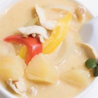 Pineapple Curry (Gluten-Free) · Pineapple, bell peppers, bamboo, & onions, with a dab of sweetness to your curry. Your choic...