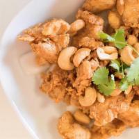 Tamarind Chicken · Battered & fried chicken, cashew, drenched in our original Thai Drift tamarind sauce.