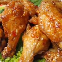 Fried Chicken Wings With Fish Sauce (Cánh Gà Chiên Nước Mắm) · 5pcs Chicken wings, onion,garlic, fish sauce.