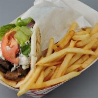Gyro Sandwich Combo · Includes your choice of style,  a side and a medium drink.