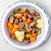 Sir Loin Meal · Sirloin beef / sweet potatoes / green peas / carrots/ walnut oil.