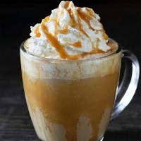 Caramel Dulce · Satellite core espresso, steamed milk, and real caramel, topped with fresh whipped cream.