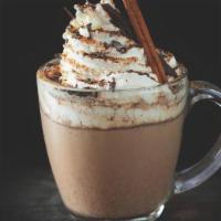 Mexican Latte · A signature Satellite latte with cinnamon and Ghirardelli® Sweet Dark Chocolate Cocoa, toppe...