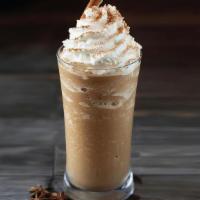 Dirty Chai Frio · Our frozen blend of chai, concentrated iced coffee, and a hint of vanilla. Topped with fresh...