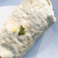 Veggie Burrito · Comes with Rice, Beans, Onion & Cilantro mix, Hot Sauce, Lettuce, Tomatoes, Guacamole, Sour ...
